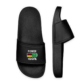 Germany and Saudi Arabia Power 100% - Kids’ Pool Sliders - black - Front