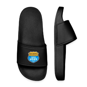 Grandmother Grandma Statement Pensioner Grandma - Kids’ Pool Sliders - black - Front