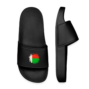 Blob de drapeaux de Madagascar - Claquettes enfant - noir - Devant
