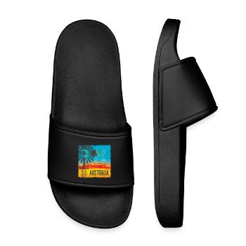 Moulin à vent Australie Vintage Design - Claquettes enfant - noir - Devant