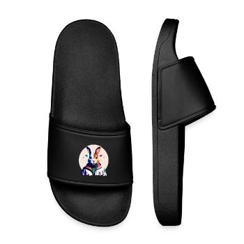 Bunny, lapin de Pâques - Claquettes enfant - noir - Devant