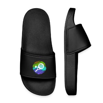 Padel tennis sport Balles de raquette - Claquettes enfant - noir - Devant
