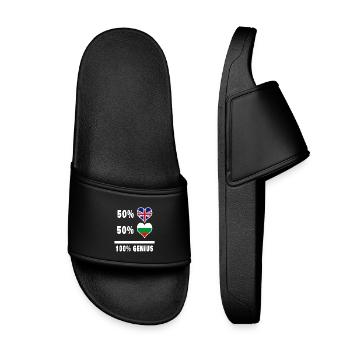 Bulgarie et Grande-Bretagne 100% Genius Flag - Claquettes enfant - noir - Devant