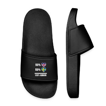 Suède et Grande-Bretagne 100% Genius Flag - Claquettes enfant - noir - Devant