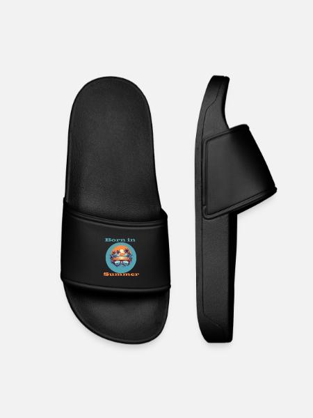 Born in Summer - Kids’ Pool Sliders - black
