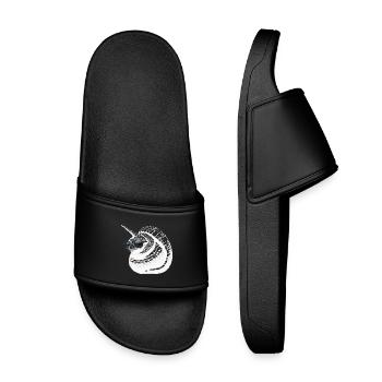 Escargot licorne cool - Claquettes enfant - noir - Devant