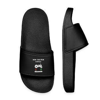 MON TRACTEUR M'APPLLE FAUT QUE J'Y AILLE ! - Claquettes enfant - noir - Devant
