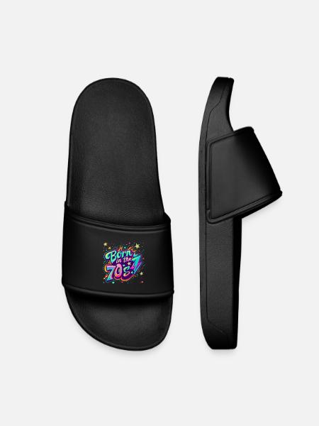 Né dans les années 70 - Claquettes enfant - noir