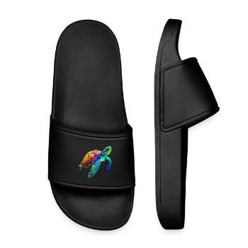Tortue marine - Claquettes enfant - noir - Devant