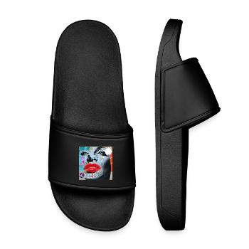 Collage coloré Pop Art - Claquettes enfant - noir - Devant