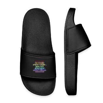 Je ne me soucie pas de la déclaration attitude chill - Claquettes enfant - noir - Devant