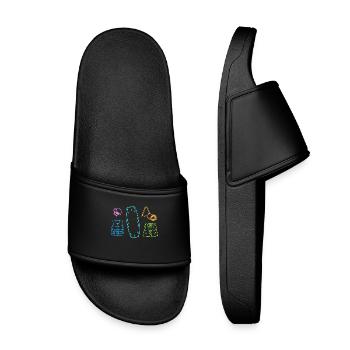 Ski nautique, Sports nautiques, Planche de surf, Wakeboard, Surf - Claquettes enfant - noir - Devant