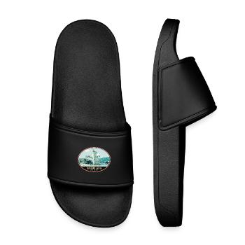 Illustration Blackrock Castle, Cork, Ireland - Kids’ Pool Sliders - black - Front
