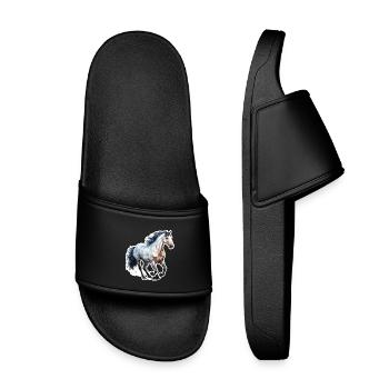 Cheval sauvage - Claquettes enfant - noir - Devant