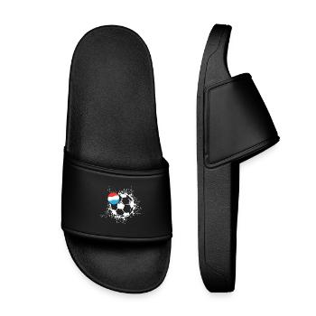 Football Pays-Bas Ball Blast Fan Jeu d’équipe - Claquettes enfant - noir - Devant