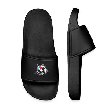 Soccer France Ball Blast Fan Team Player - Kids’ Pool Sliders - black - Front