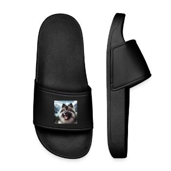 Joyeux Wolfspitz - Claquettes enfant - noir - Devant