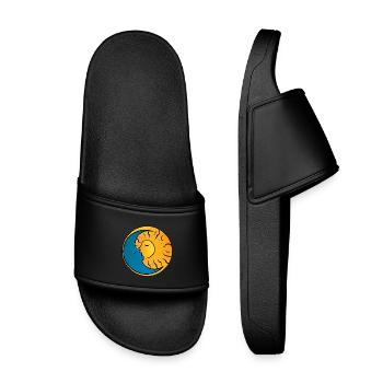 Soleil et Lune - Claquettes enfant - noir - Devant
