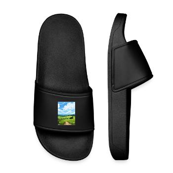 High Weald Aonb Affiche de voyage Souvenir Peinture WPA - Claquettes enfant - noir - Devant
