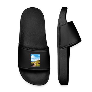 Lands End Cornouailles Angleterre Affiche de voyage souvenir - Claquettes enfant - noir - Devant