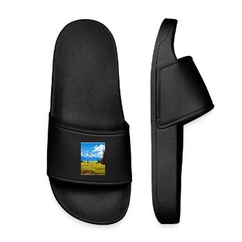 Affiche de voyage souvenir du parc national de Grand Teton - Claquettes enfant - noir - Devant
