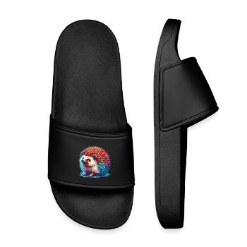 Hedgehog - Kids’ Pool Sliders - black - Front