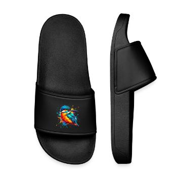 Kingfisher - Kids’ Pool Sliders - black - Front