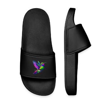 Hummingbird - Kids’ Pool Sliders - black - Front