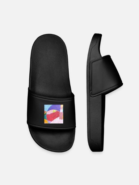 Colorful Murals - Kids’ Pool Sliders - black