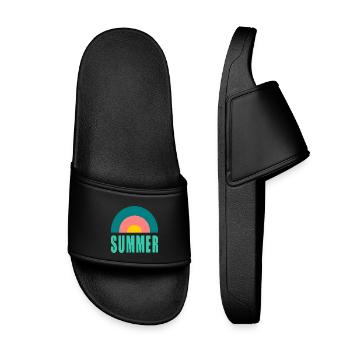 MISTRESS. HEART. MASTER. THANK YOU. THANK YOU MISTRESS. - Kids’ Pool Sliders - black - Front