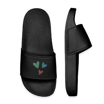 HEART. THANK YOU. MISTRESS. MASTER. THANK YOU MISTRESS. - Kids’ Pool Sliders - black - Front
