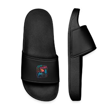CITY SOUND - Kids’ Pool Sliders - black - Front