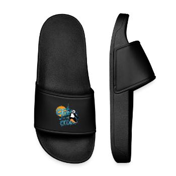 Panda Surfer – Emmenez-moi à l’océan - Claquettes enfant - noir - Devant