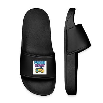 Press Start Gaming Graphics Vintage - Kids’ Pool Sliders - black - Front