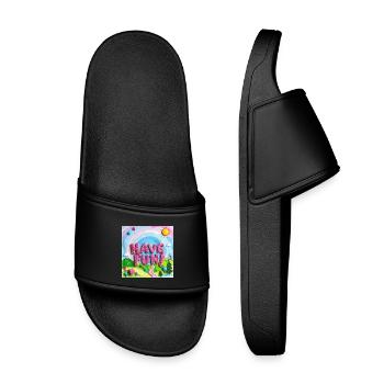 Forêt de bonbons joyeuse Amusez-vous bien ! -SMS - Claquettes enfant - noir - Devant