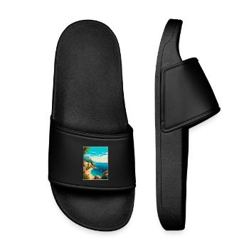 Makarska, Croatie, Falaise, Côte méditerranéenne - Claquettes enfant - noir - Devant