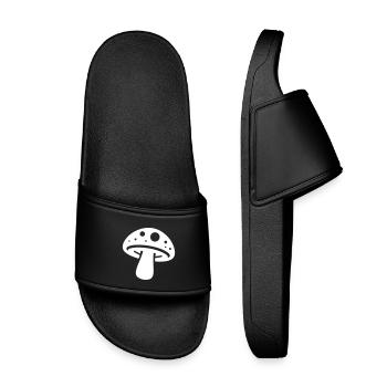 Icône de champignon - Claquettes enfant - noir - Devant