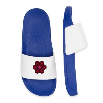 Om Symbol Hexagon Mandala Meditation Festival Goa - Kids’ Pool Sliders - royal blue - Front