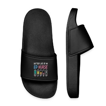 Niveau d’humour des infirmières d’urgence - Claquettes enfant - noir - Devant
