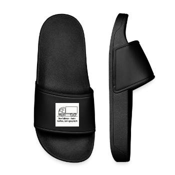 Chauffeur de camion, pas de café, pas de paroles - Claquettes enfant - noir - Devant