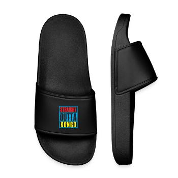 Directement sorti du Congo - Claquettes enfant - noir - Devant