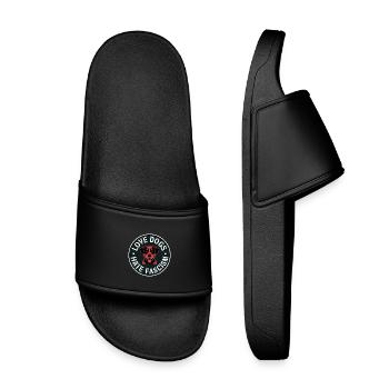 J’aime les chiens, je déteste le fascisme - Produits dérivés antifascistes - Claquettes enfant - noir - Devant