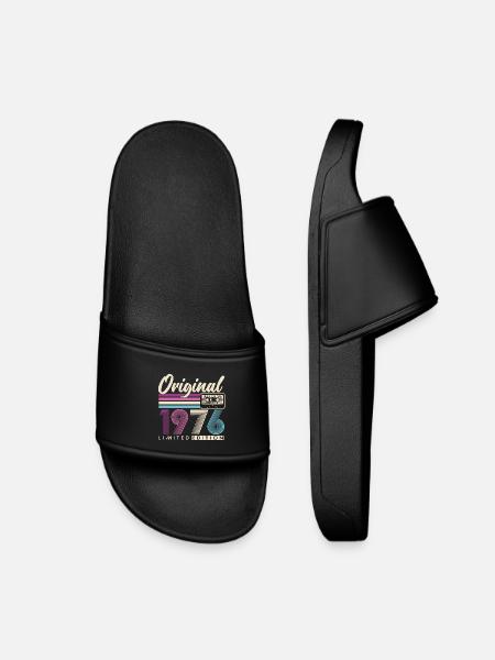 Cadeau d’anniversaire rétro vintage vintage 1976 - Claquettes enfant - noir