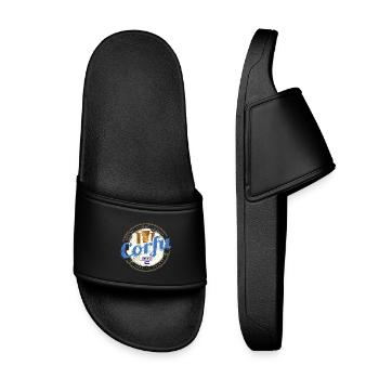 Corfu Ionian Islands Greece Souvenir - Kids’ Pool Sliders - black - Front