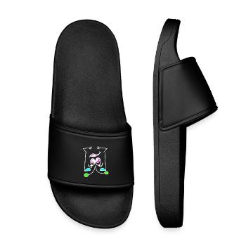 Neon Mood Flip - The Turning Face - Kids’ Pool Sliders - black - Front