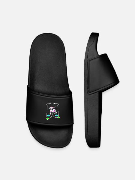 Neon Mood Flip - The Turning Face - Kids’ Pool Sliders - black