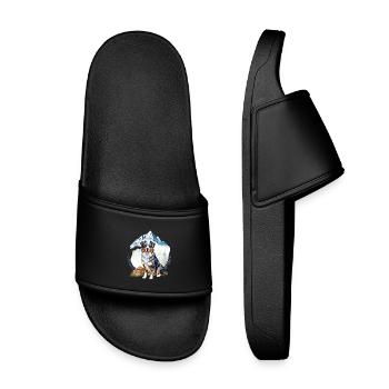 Illustration de la nature du paysage canin australien - Claquettes enfant - noir - Devant