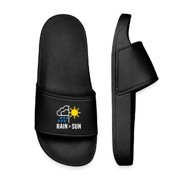 Rain Over Sun Regen - Kids’ Pool Sliders - black - Front