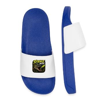 Strike Mode Pike Fishing Design - Kids’ Pool Sliders - royal blue - Front