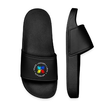 Don d’acceptation pour l’inclusion des enseignants en autisme - Claquettes enfant - noir - Devant